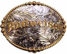 83802 Budweiser Gold/Silver look buckle